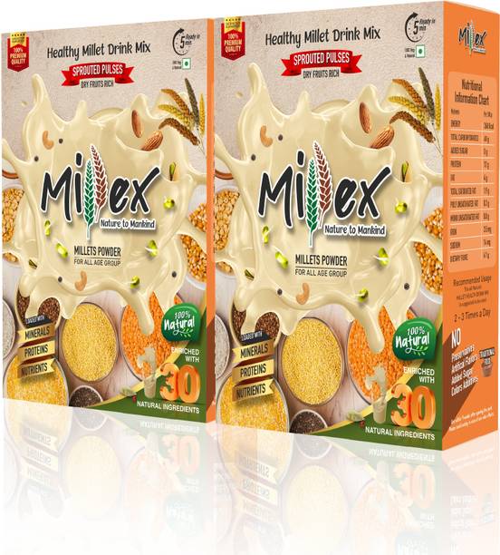 Millex Healthy Mix Millet |30 Natural Sprouted Cereal Mix| Multigrain Health Drink 800 g