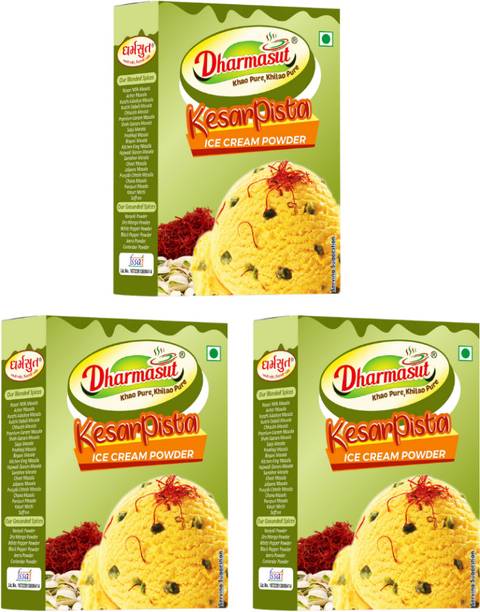 Dharmasut Kesar Pista Ice Cream Mix Powder 100g Each | 300 g