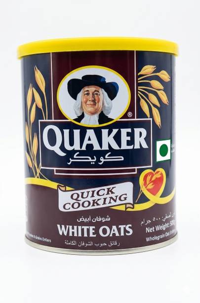 febora foods Quakers White Oats Perfect For Breakfast, Porridge or Quick Snacks (U.K) 500 g