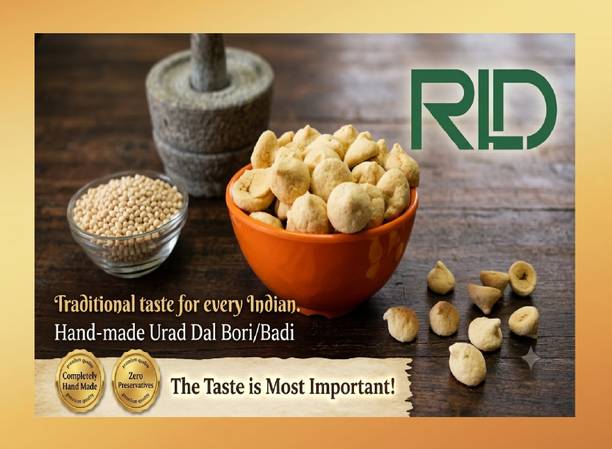 RLD Urad Dal Bori/Badi (RLD01229) | Traditional Sun-Dried Lentil Dumplings | 200 g