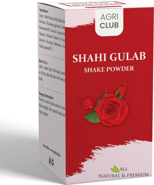 AGRI CLUB Instant Mix Shahi Gulab Shake Powder 15 Sachets 225gm 225 g