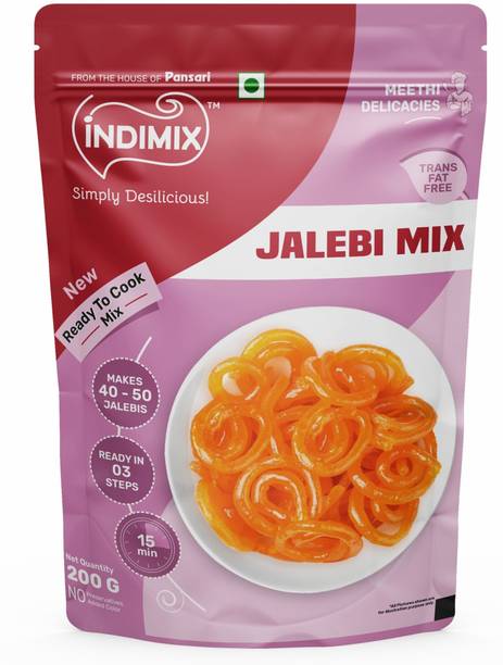 INDIMIX Instant Ready to Cook Jalebi Mix | Ready In 3 Steps | Healthy & Tasty 200 g
