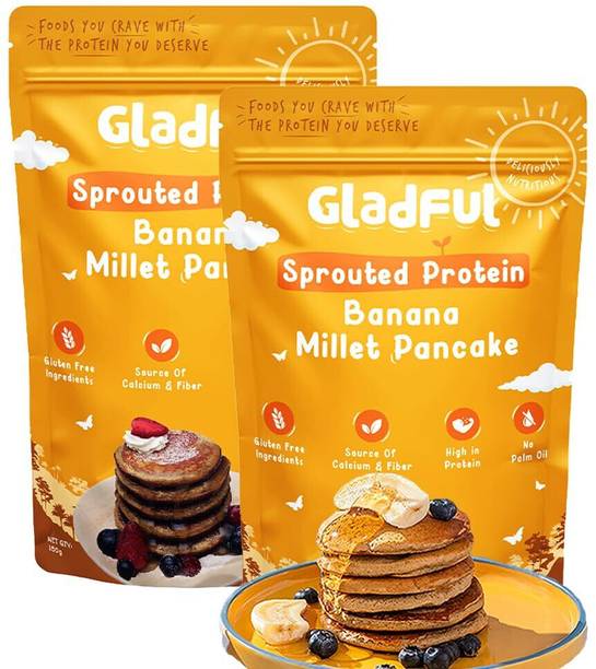 Gladful Sprouted Protein Banana Millet Pancake Mix 150 g
