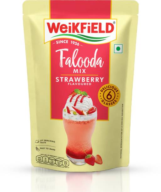 WeiKFiELD Instant Falooda Mix Strawberry Flavor Pouch 200 g
