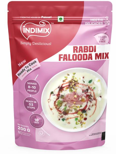 INDIMIX Instant Ready to Cook Rabdi Faluda Mix | Ready In 3 Steps | Healthy &amp; Tasty 200 g