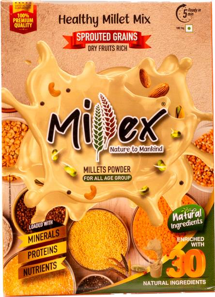 Millex Healthy Mix Millet |30 Natural Sprouted Cereal Mix| Multigrain Health Drink 800 g
