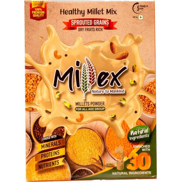 Millex Healthy Mix Millet |30 Natural Sprouted Cereal Mix| Multigrain Health Drink 800 g