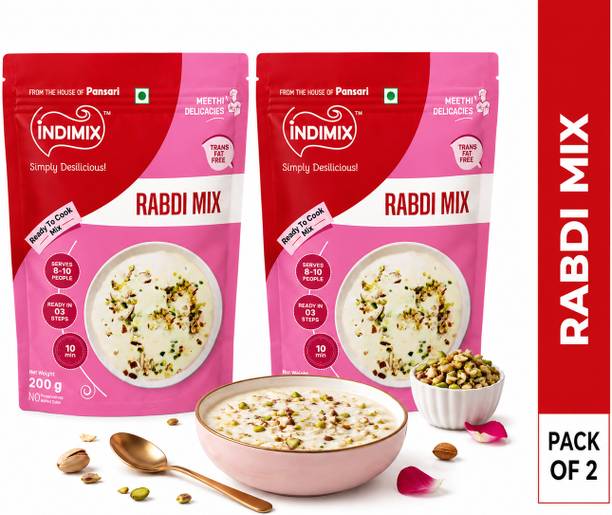 INDIMIX Instant Ready to Cook Rabdi Mix | Ready In 3 Steps | Healthy & Tasty 400 g