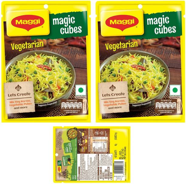Maggi Pack Of 2 Vegetarian Magic Cubes Rich Vegetable Flavoring 80 g