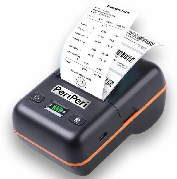 PeriPeri 2Inch BT-58L Receipt + Label Thermal Printer Compatible With iOS, Android Thermal Receipt Printer