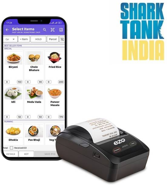 Ezo 58MM 2 Inch USB & Bluetooth 1 Year Software Mobile Printer Billing Machine Thermal Receipt Printer