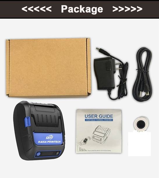 RAISA PRINTECH 58 MM All In One Receipt/ Label Printer with 1200mAh/ 7.4V Battery Thermal Receipt Printer