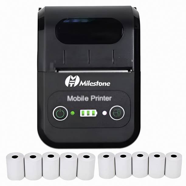 Milestone MPT-II 58mm 2inch Thermal Bluetooth Receipt Bill Printer With 10PCS Thermal Roll Thermal Receipt Printer