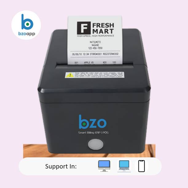 Bzo App BZ0301 80mm / 3 inch USB + Bluetooth Direct POS Thermal Printer with Auto Cutter Thermal Receipt Printer
