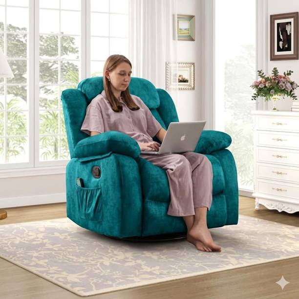Flipkart Perfect Homes Fabric Manual Swivel & Rocker Recliner