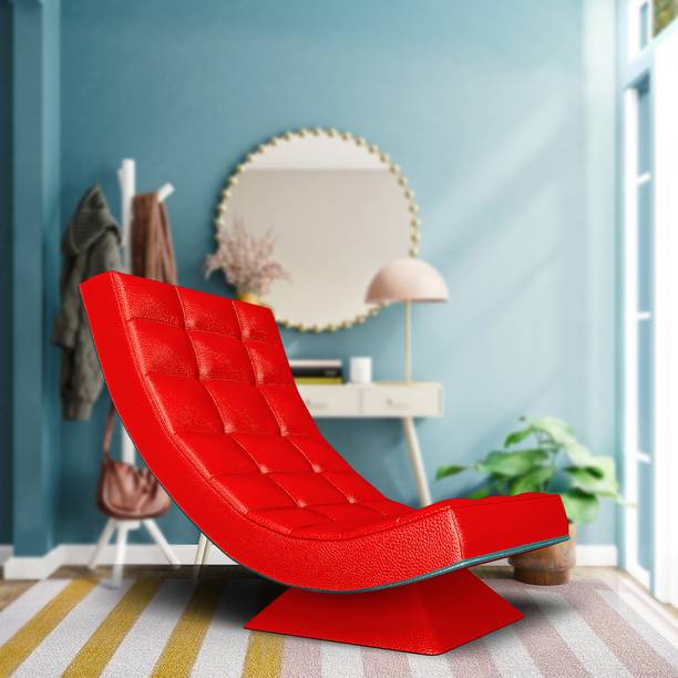 REKART Leather Manual Swivel Recliner