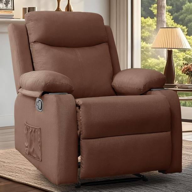 FRIENDS LIFE Fabric Manual Swivel & Rocker Recliner