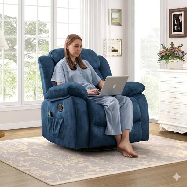 Flipkart Perfect Homes Fabric Manual Swivel & Rocker Recliner