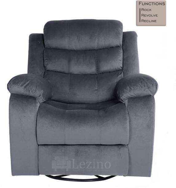LEZINO Fabric Manual Swivel & Rocker Recliner