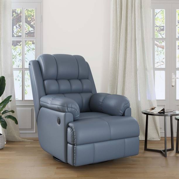RM HOME Leather Powered Swivel & Rocker Recliner