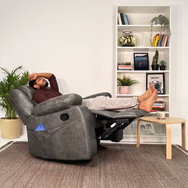 Jordyblue Connor Suede Fabric Manual Recliner