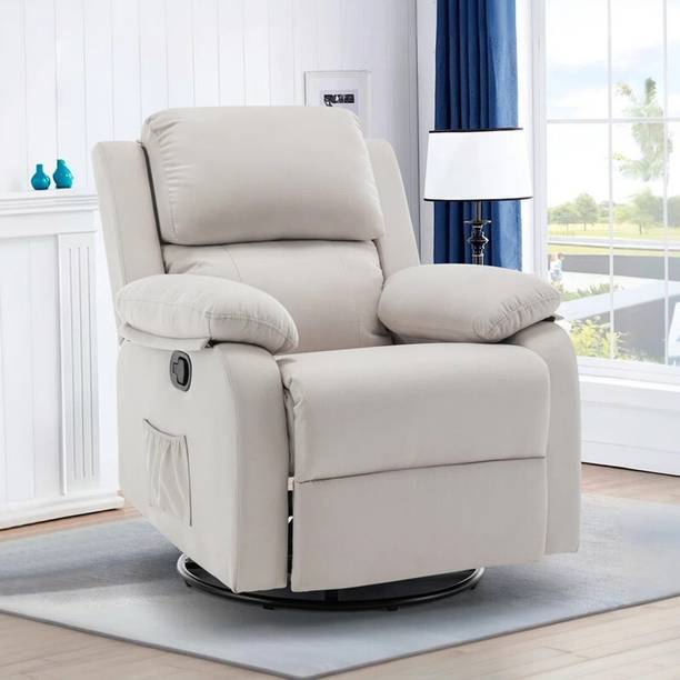 FRIENDS LIFE Fabric Manual Swivel & Rocker Recliner