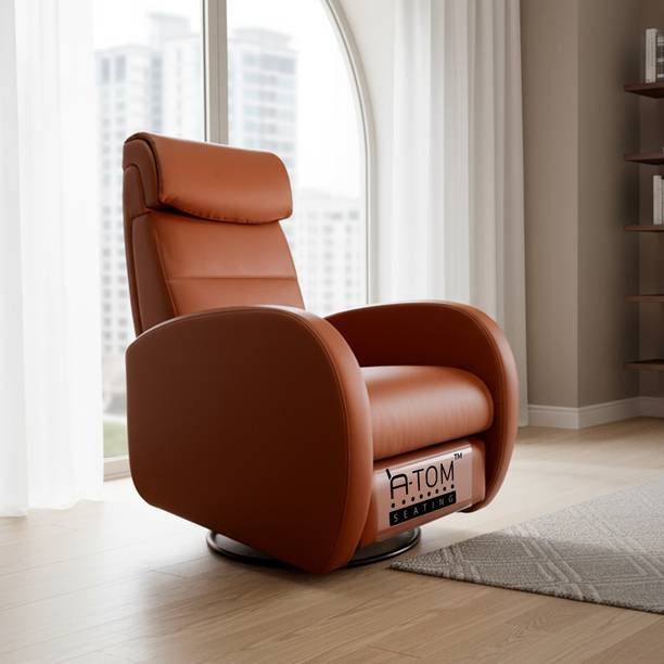 Atom Seating Leather Powered Swivel & Rocker Recliner