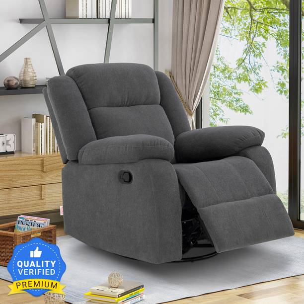 duroflex Avalon Fabric Manual Swivel & Rocker Recliner