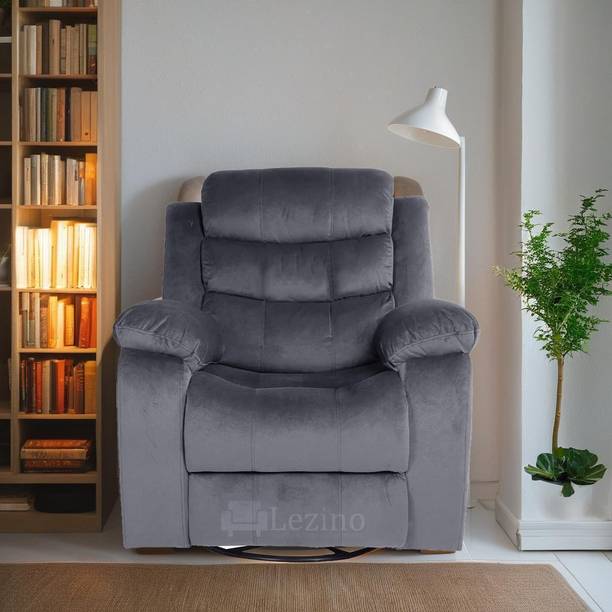 LEZINO Fabric Manual Swivel & Rocker Recliner