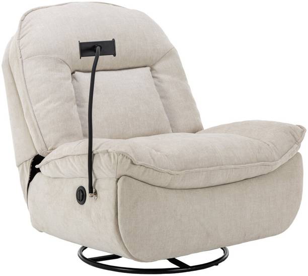 FRIENDS LIFE Fabric Manual Swivel & Rocker Recliner