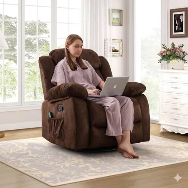 Flipkart Perfect Homes Fabric Manual Swivel & Rocker Recliner