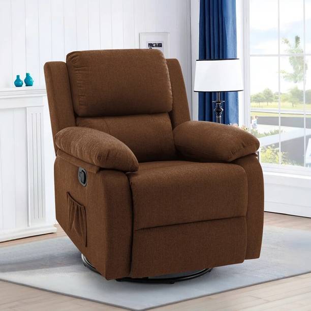 FRIENDS LIFE Fabric Manual Swivel & Rocker Recliner