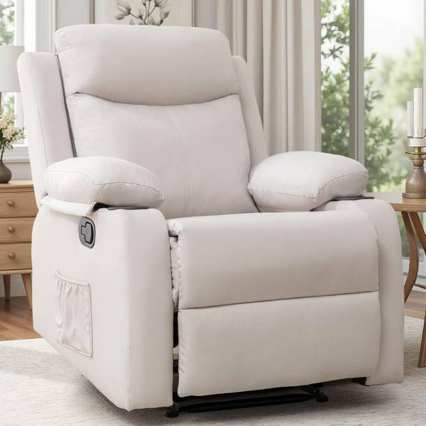 FRIENDS LIFE Fabric Manual Swivel & Rocker Recliner