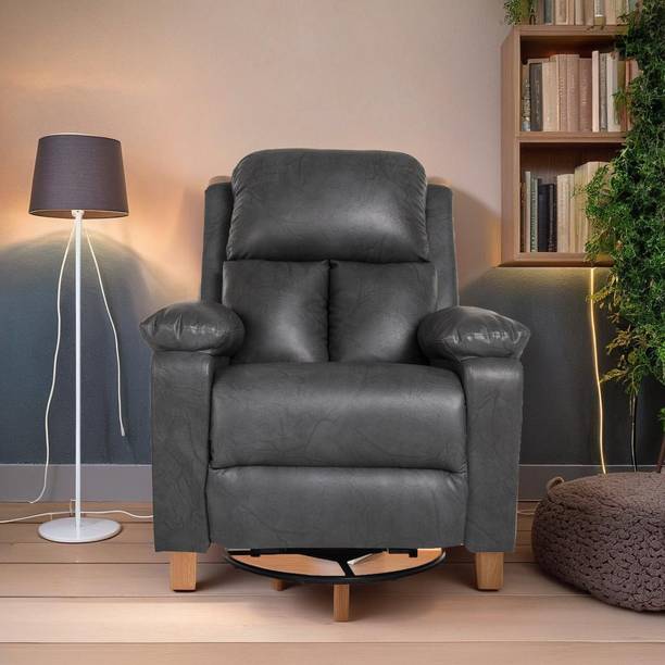 Wakefit Stargazer Leatherette Manual Swivel & Rocker Recliner