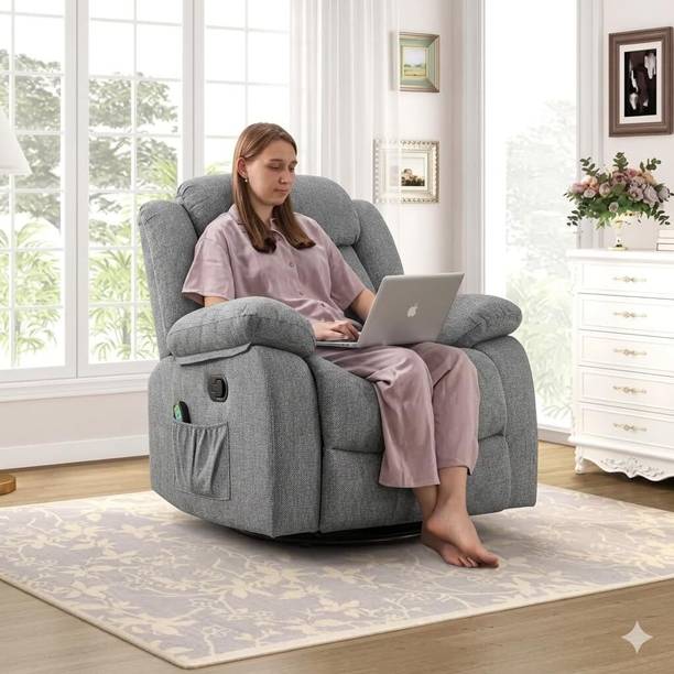 Flipkart Perfect Homes Fabric Manual Swivel & Rocker Recliner