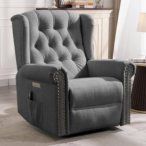 FRIENDS LIFE Fabric Powered Swivel & Rocker Recliner