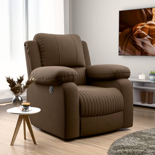 GREEN SOUL Fabric Powered Swivel & Rocker Recliner