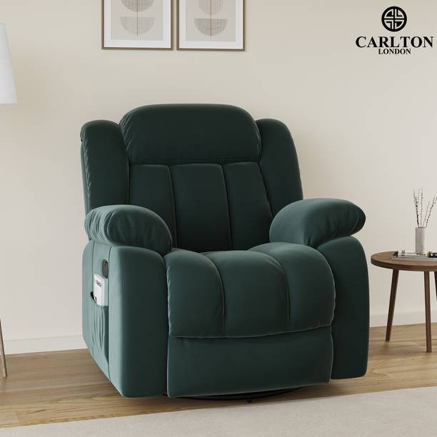 CARLTON LONDON Fabric Manual Swivel & Rocker Recliner