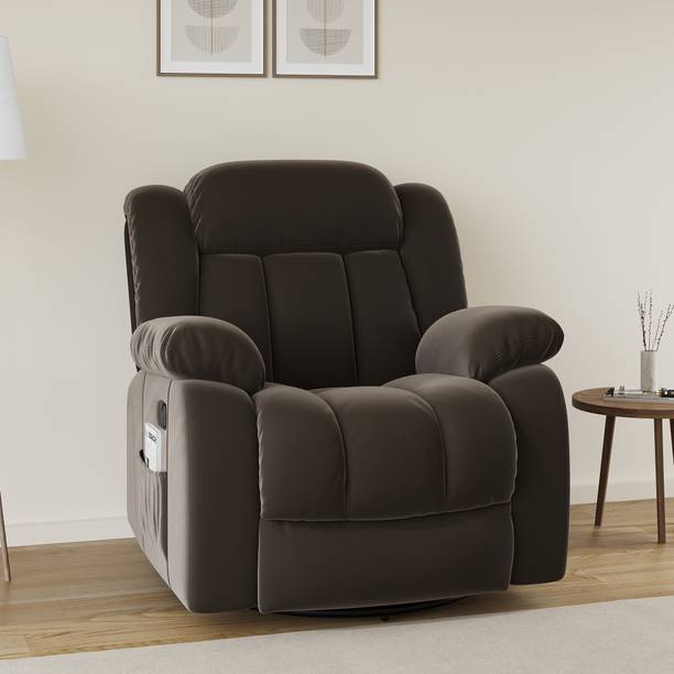 CARLTON LONDON Fabric Manual Swivel & Rocker Recliner