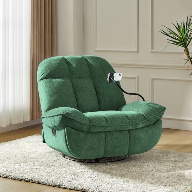 FRIENDS LIFE Fabric Manual Swivel & Rocker Recliner