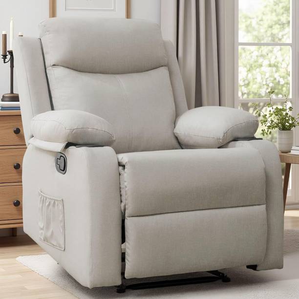 FRIENDS LIFE Fabric Manual Swivel & Rocker Recliner