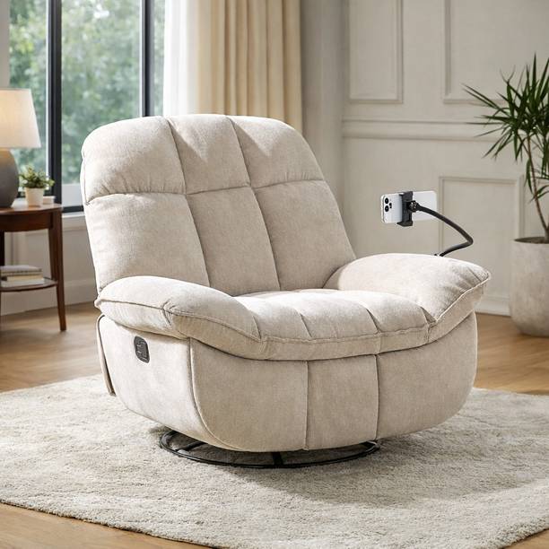 sofynest Fabric Manual Swivel & Rocker Recliner