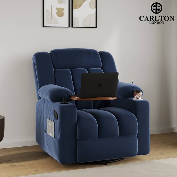CARLTON LONDON Fabric Manual Swivel & Rocker Recliner