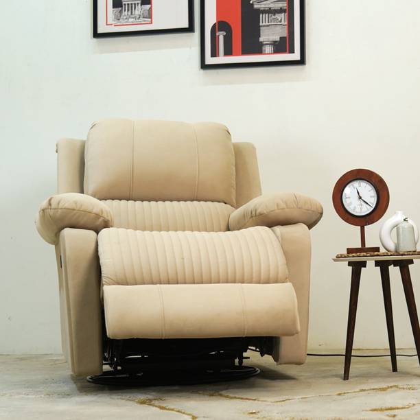 Wooden Street Fabric Powered Recliner