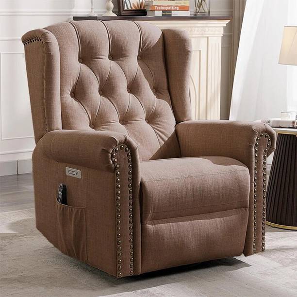 FRIENDS LIFE Fabric Powered Swivel & Rocker Recliner