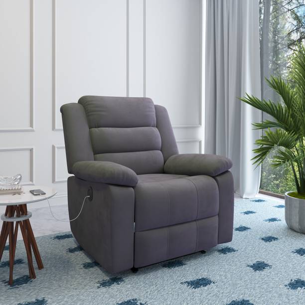 Nilkamal Sierra 1 Seater Velvet Fabric Powered Recliner
