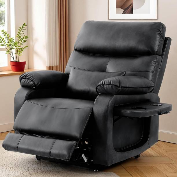 FRIENDS LIFE Leather Powered Swivel & Rocker Recliner