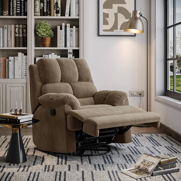 Wakefit Fabric Manual Swivel & Rocker Recliner