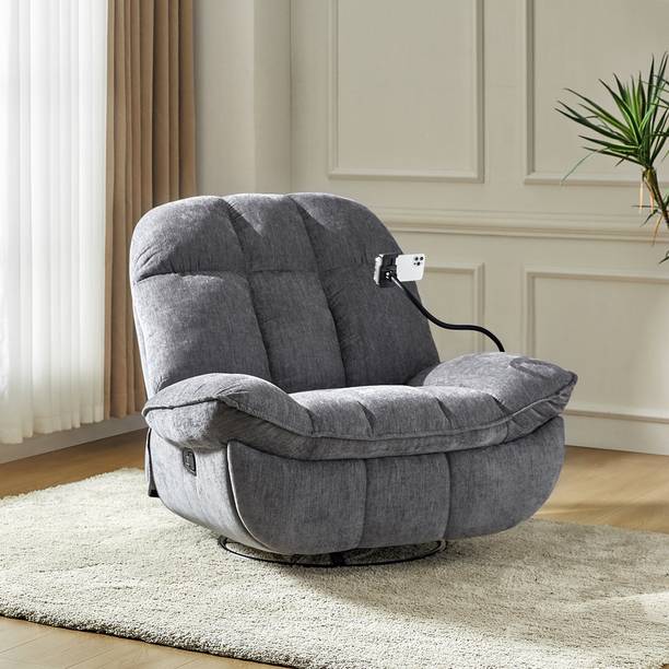 FRIENDS LIFE Fabric Manual Swivel & Rocker Recliner