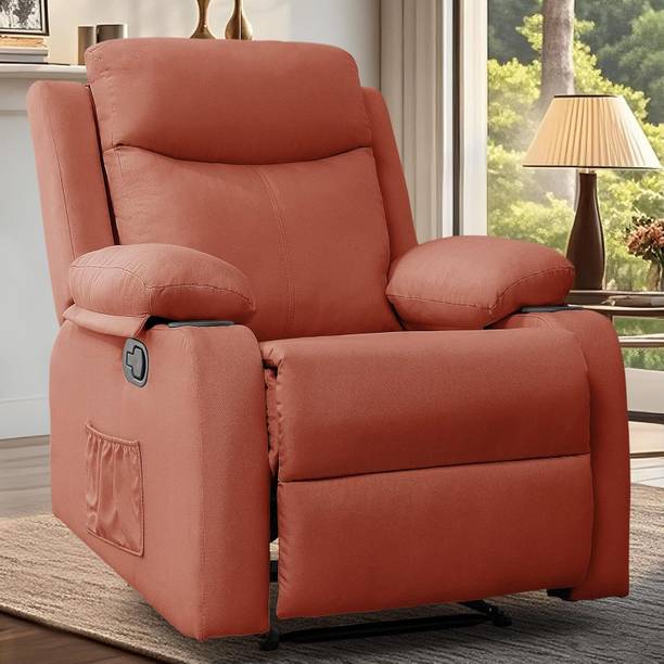 FRIENDS LIFE Fabric Manual Swivel & Rocker Recliner
